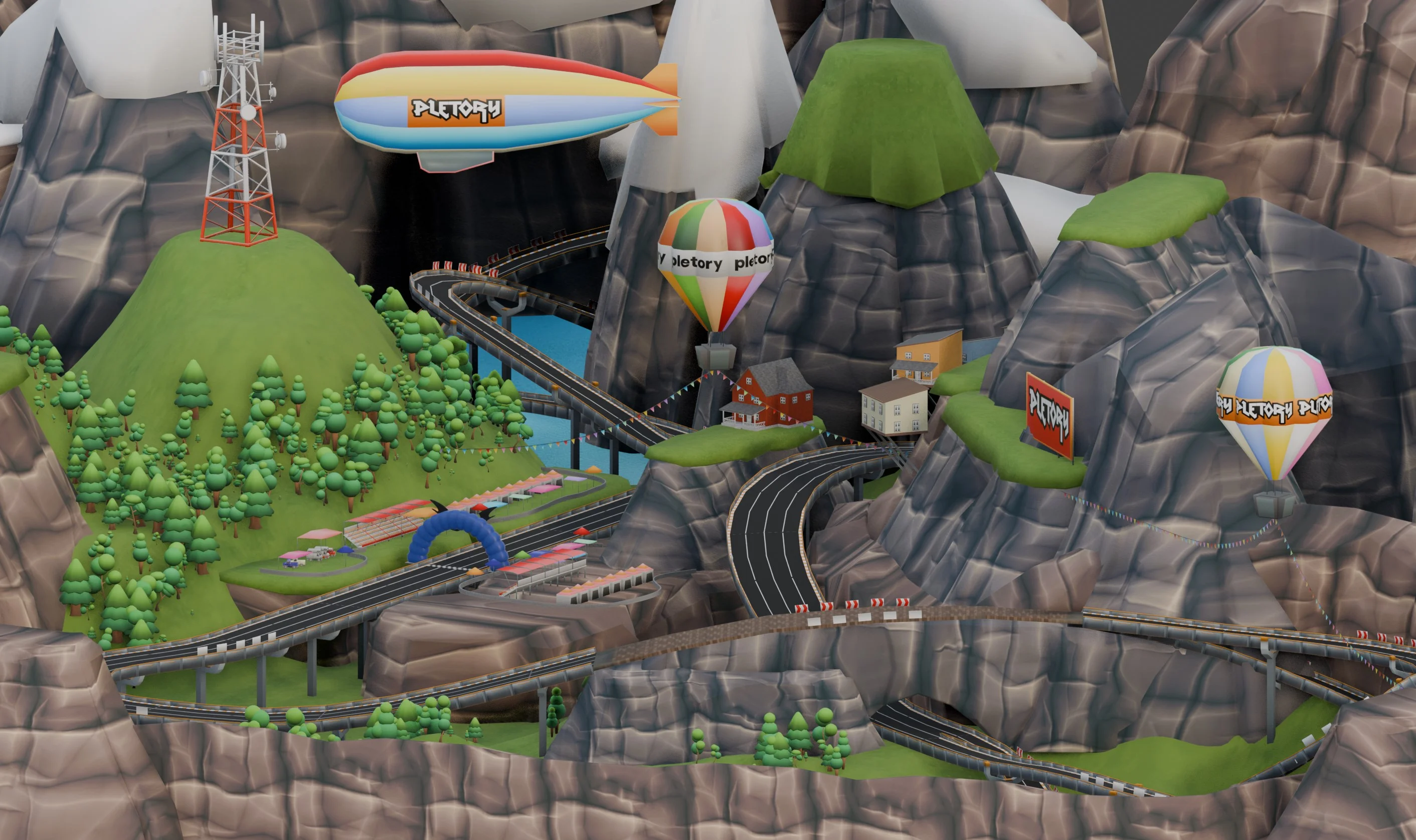 Mountains circuit closeup